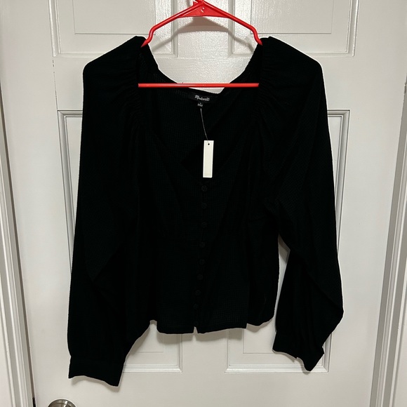 Madewell Crop Blouse - Picture 4 of 9
